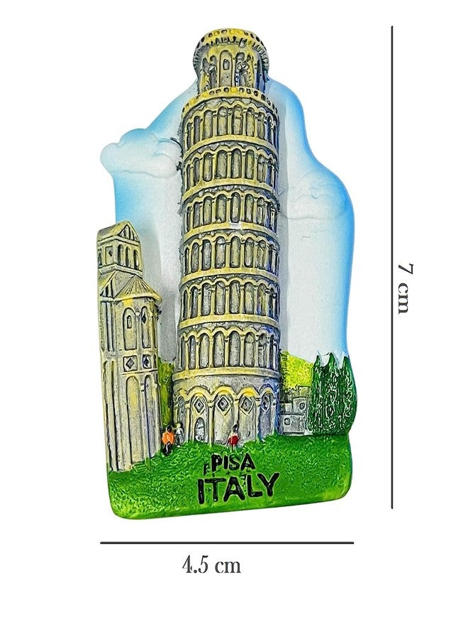 KRIWIN Pack of 2 Travel Theme 3D Greece and Pisa, Italy Resin Fridge Magnets - Image 5